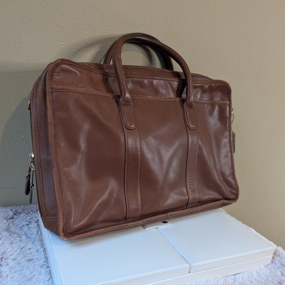 Coach Brown Leather Briefcase